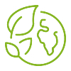 green icon leaves globe