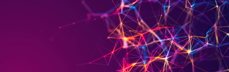 Abstract digital communication points. Technological background