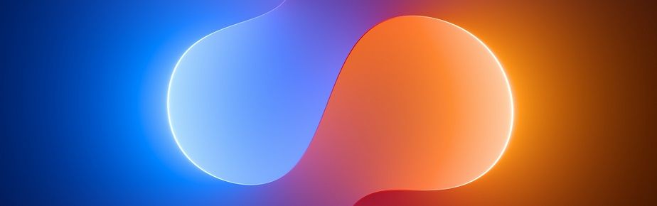 Blue and orange neon lights