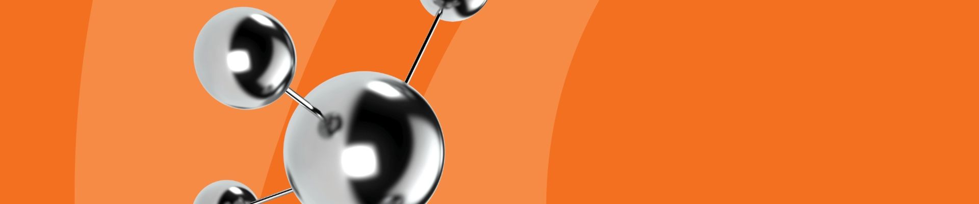 Molecule on orange background