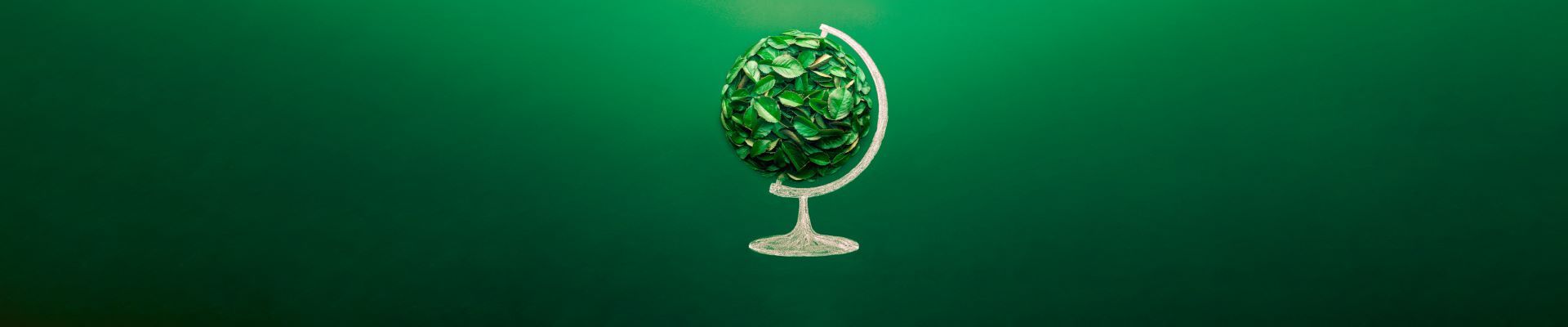 green globe, leaves