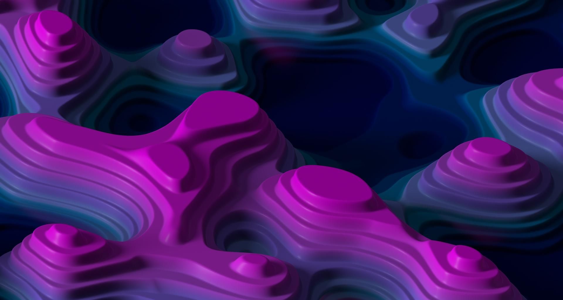 3d render of abstract topo surface - 1920 x 1024
