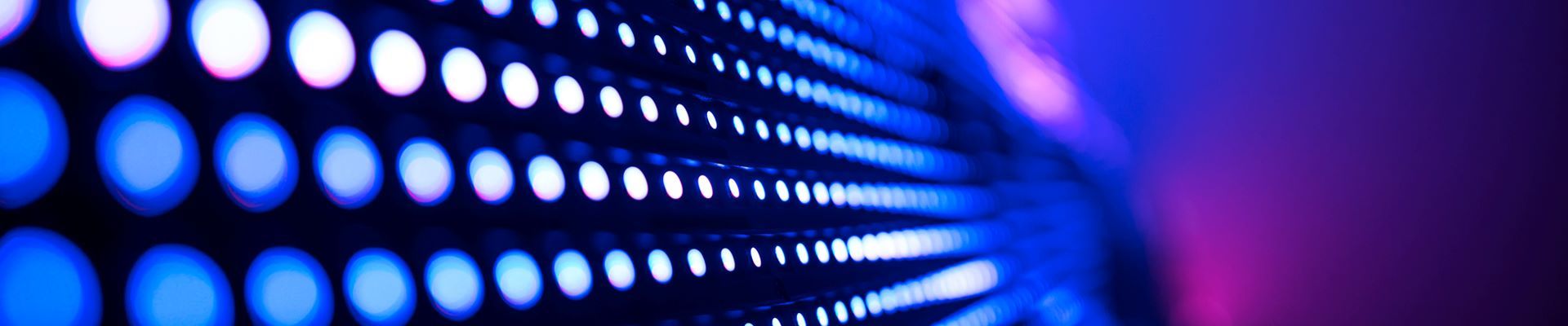 White dots on blue background