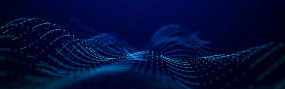 Wave of dots and weave lines