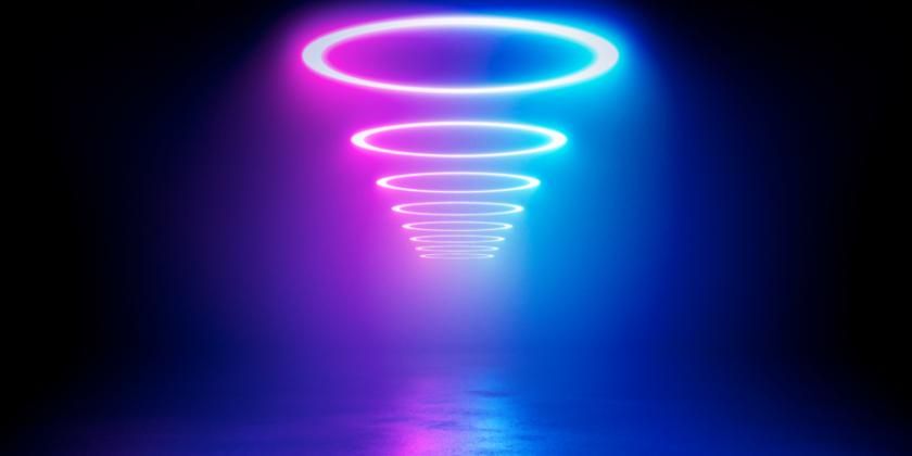 Neon background concept. Disco neon light background. 3d rendering.