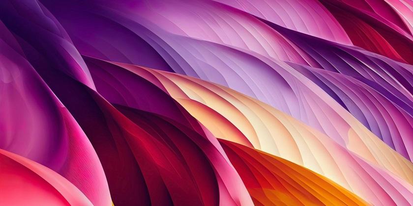 Abstract liquid lines vibrant colours purple pink 840x420