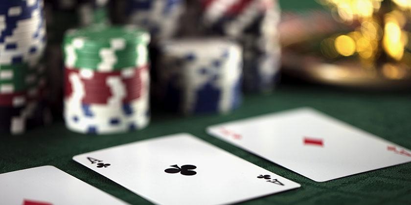 casino chips and playing cards