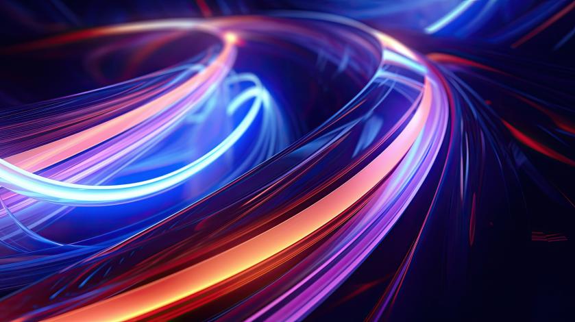 Abstract vibrant colors wavy flow 3d rendered illustration background scifi futuristic background