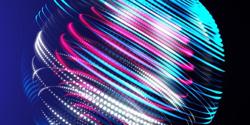 3D neon globe