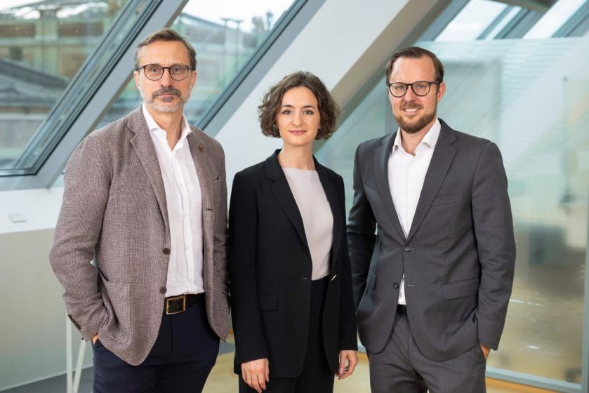 vlnr Thomas Hamerl, Valerina Eigner und Georg Gutfleisch