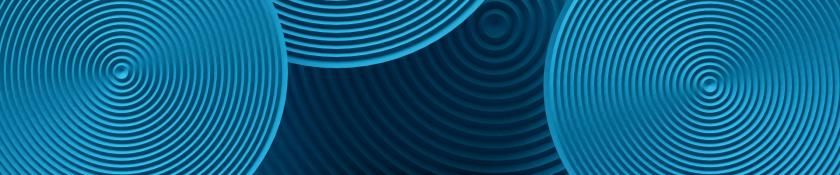  3d blue circular objects