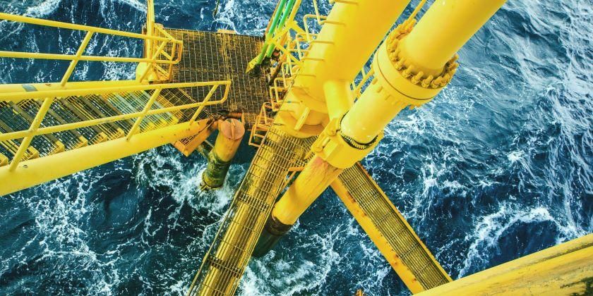 Oil platform at the sea