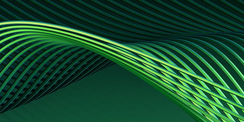 Abstract green wave design