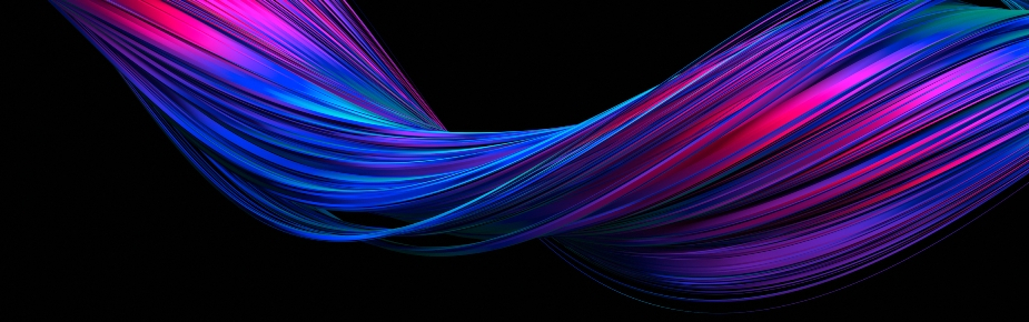 Abstract 3d rendering of twisted lines