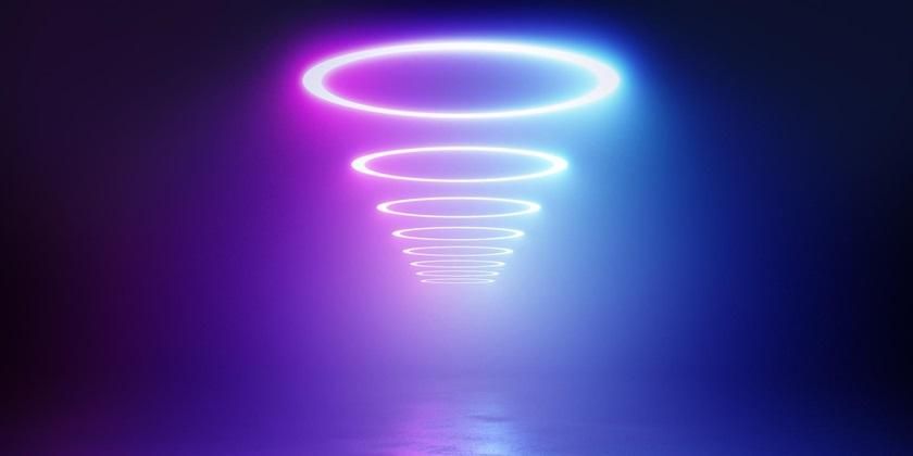 Disco neon circle 840x420