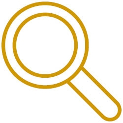 brown magnifying glass