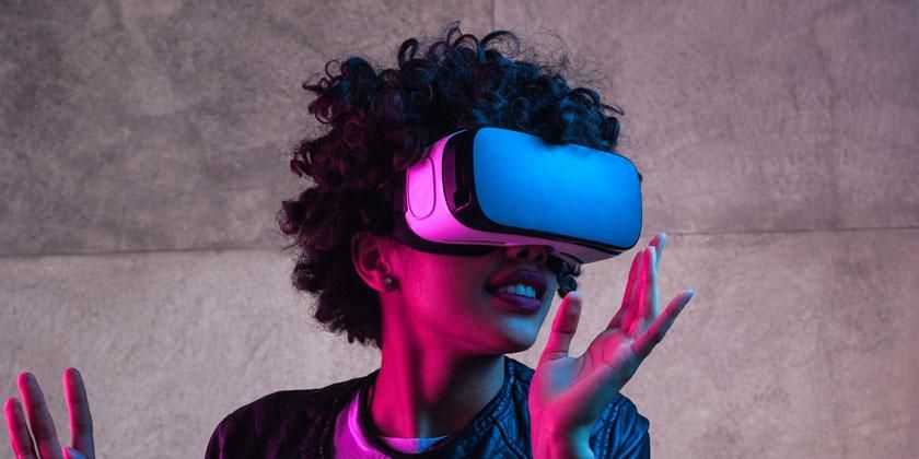 women wearing AI goggles