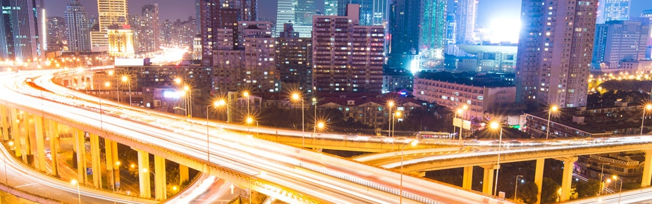 view of city and motorway