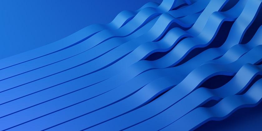 Blue wavy lines