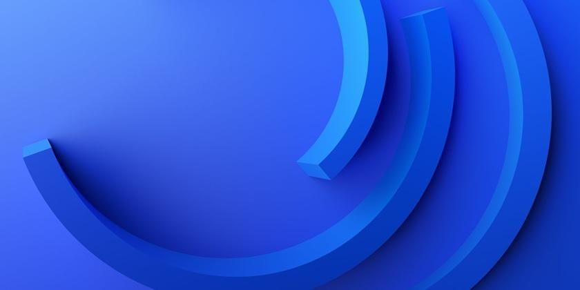 3d abstract blue circular line 840x420