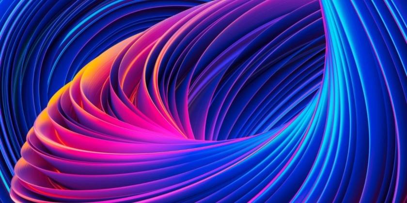 colorful waves, lines, purple lines