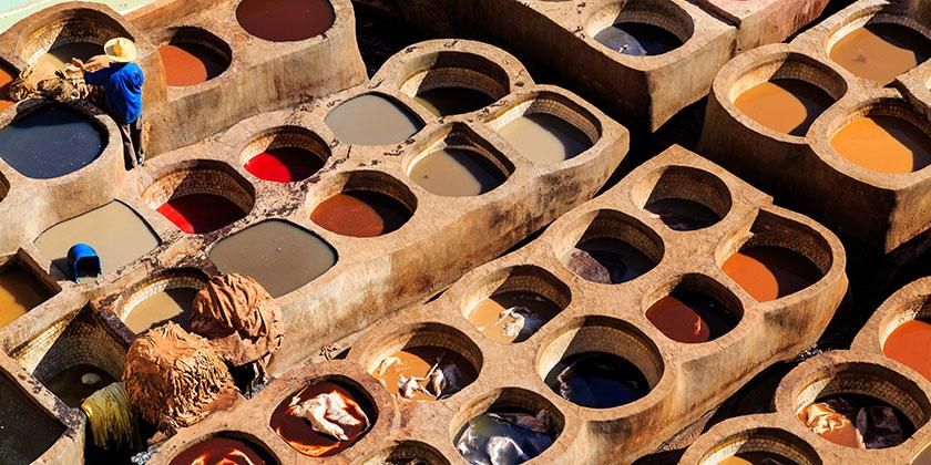 leather dying tannery