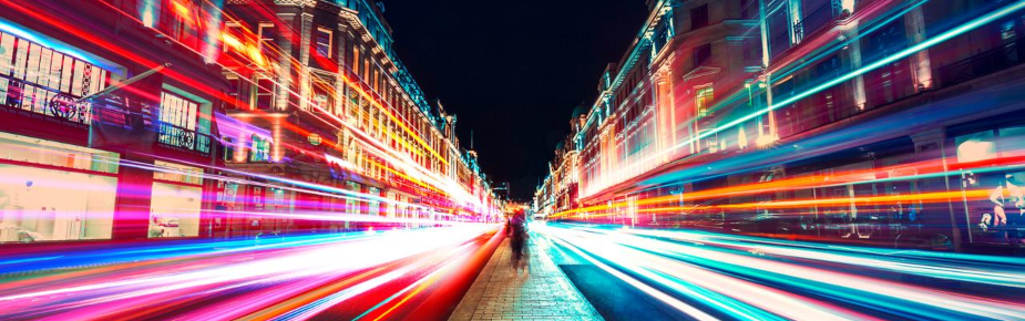 street, london, speed lights