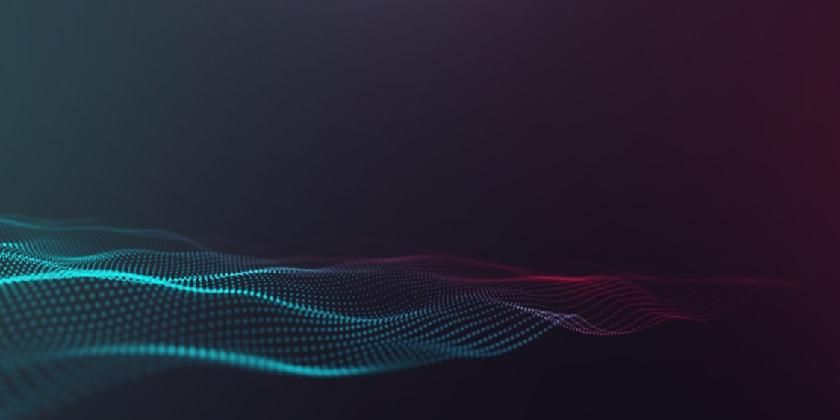 Neon green and red tech wavy lines 840x420