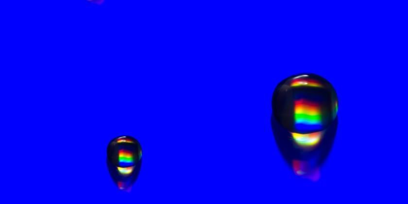 Rainbow refraction water droplets