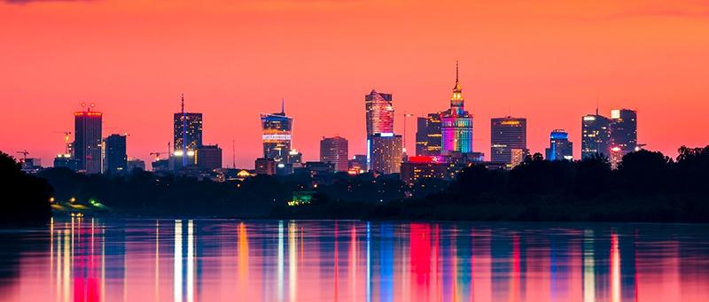 City panorama, Warsaw skyline