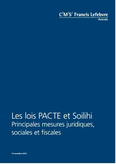 lois PACTE et Soilihi - Principales mesures juridiques sociales et fiscales