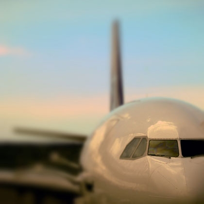angled view of aeroplane