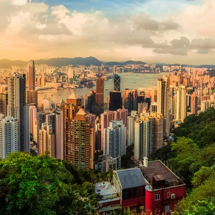 View of Hong Kong landscape