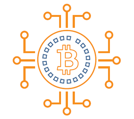 Pictogram of bitcoin