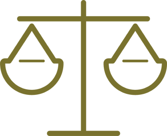 Pictogram of balanced scales