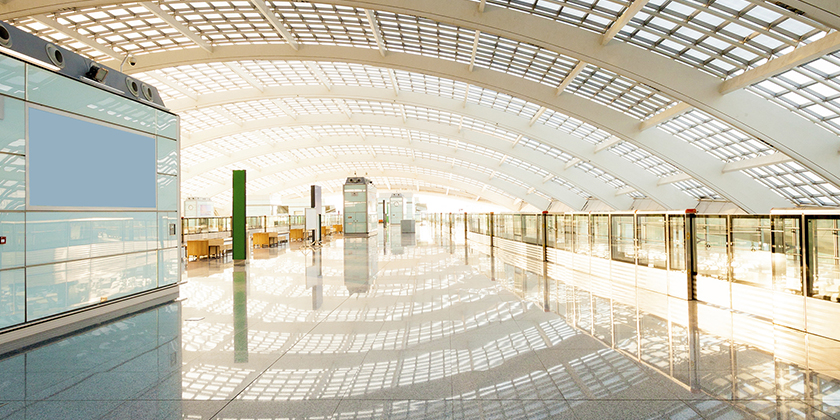 empty railway walkway