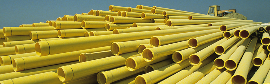 mound of yellow pipes