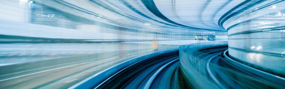 blurred lights in tunnel