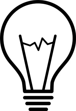 Pictogram of a lightbulb