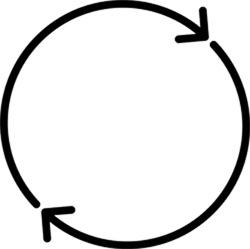 pictogram of two arrows in a circle