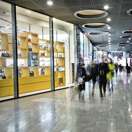 Window shopping show store mall