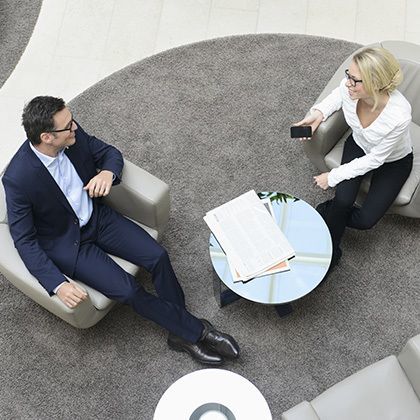 business meeting man and woman 