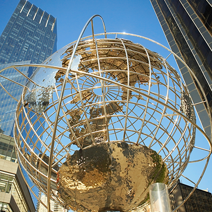 Globe statue