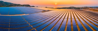 Aerial view of Solar panel