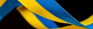 Yellow and blue ribbon