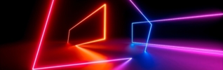 Abstract neon geometric background