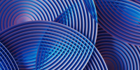 circular blue patterns