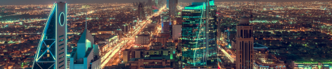 Middle East city night view