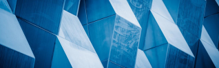 detail shot of modern architecture facade,business concepts in blue tone