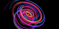 Colored lines swirling in spiral 840x420